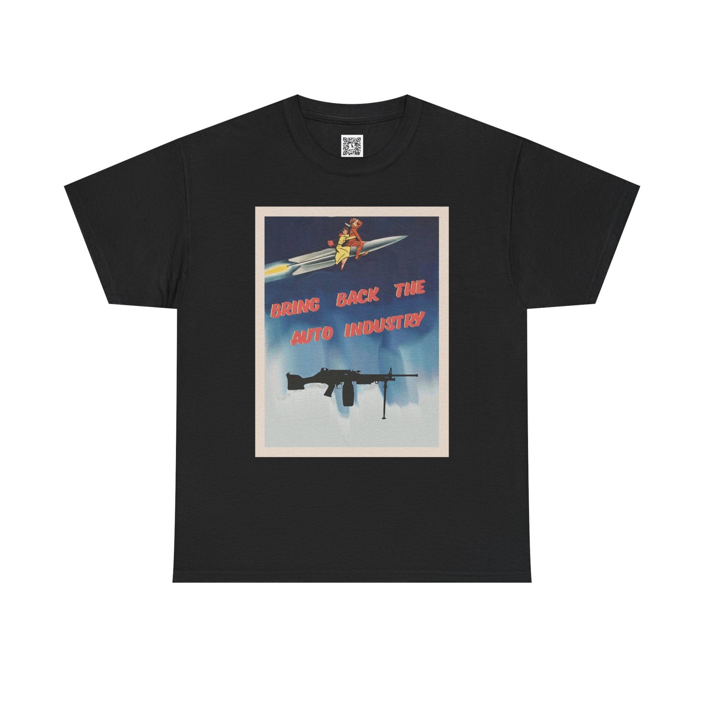 Retro Tee - 'Bring Back the Auto Industry' Vintage Graphic Unisex Heavy Cotton Shirt
