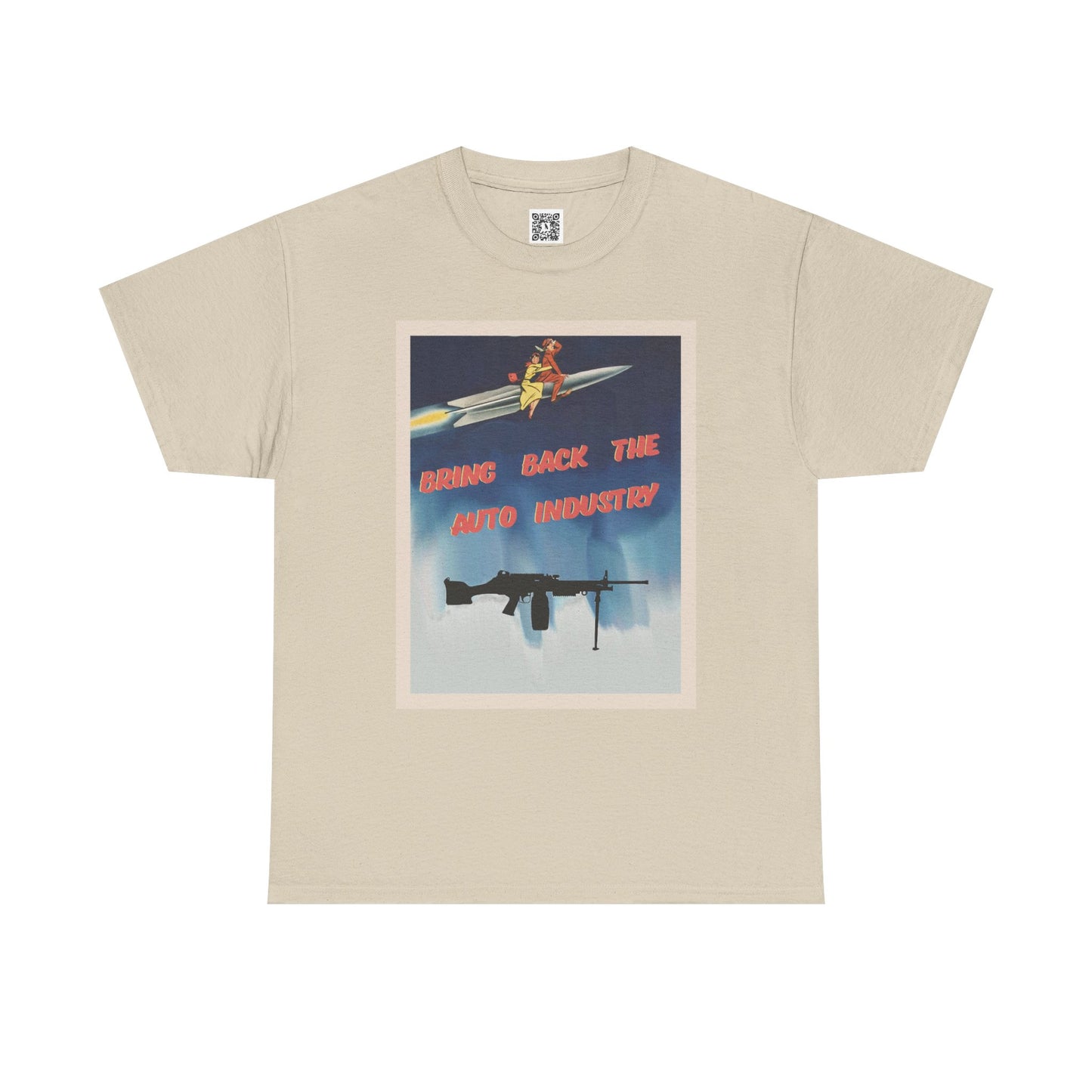 Retro Tee - 'Bring Back the Auto Industry' Vintage Graphic Unisex Heavy Cotton Shirt