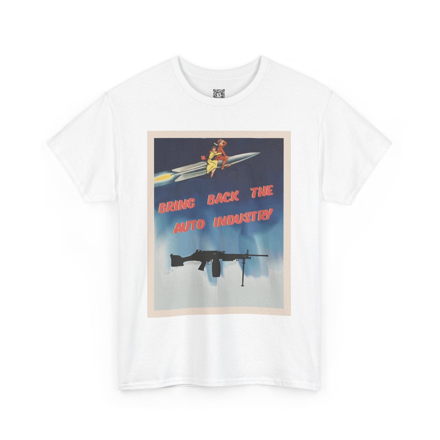 Retro Tee - 'Bring Back the Auto Industry' Vintage Graphic Unisex Heavy Cotton Shirt