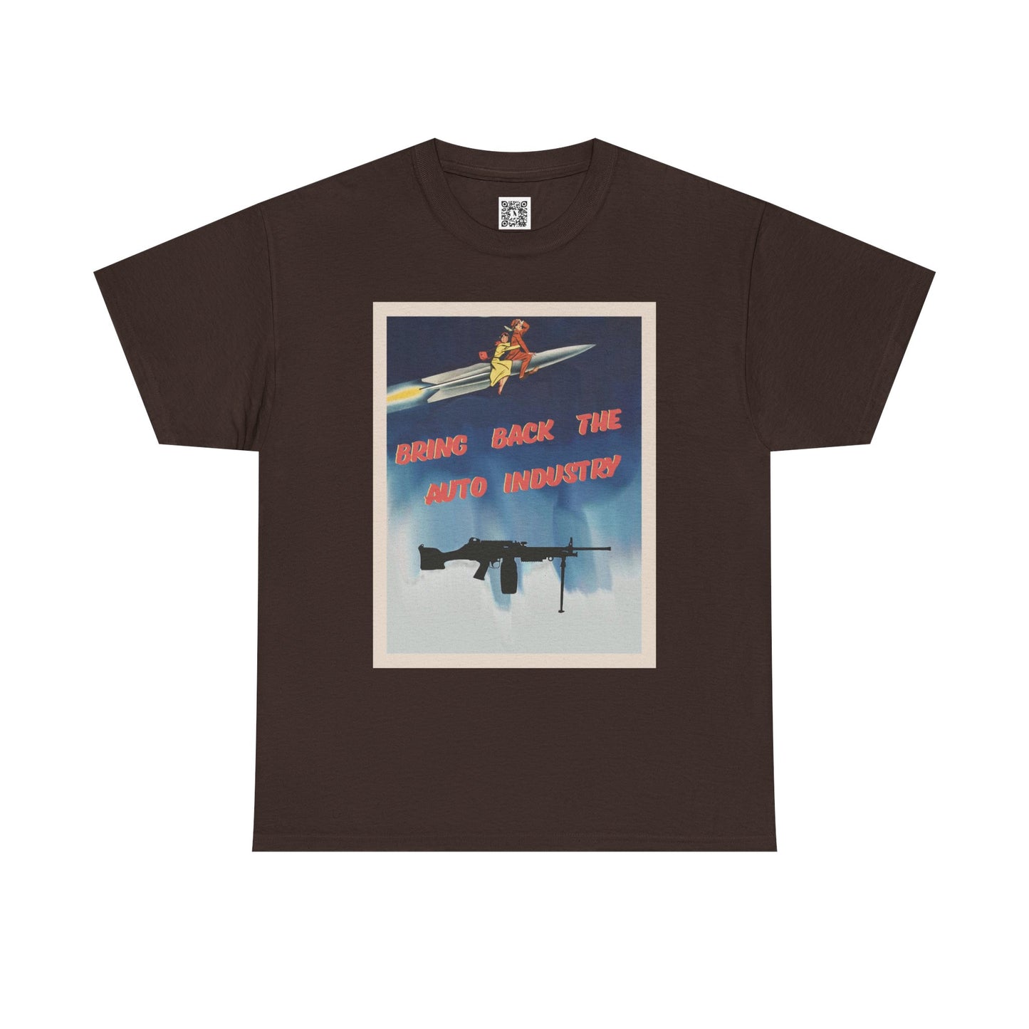 Retro Tee - 'Bring Back the Auto Industry' Vintage Graphic Unisex Heavy Cotton Shirt