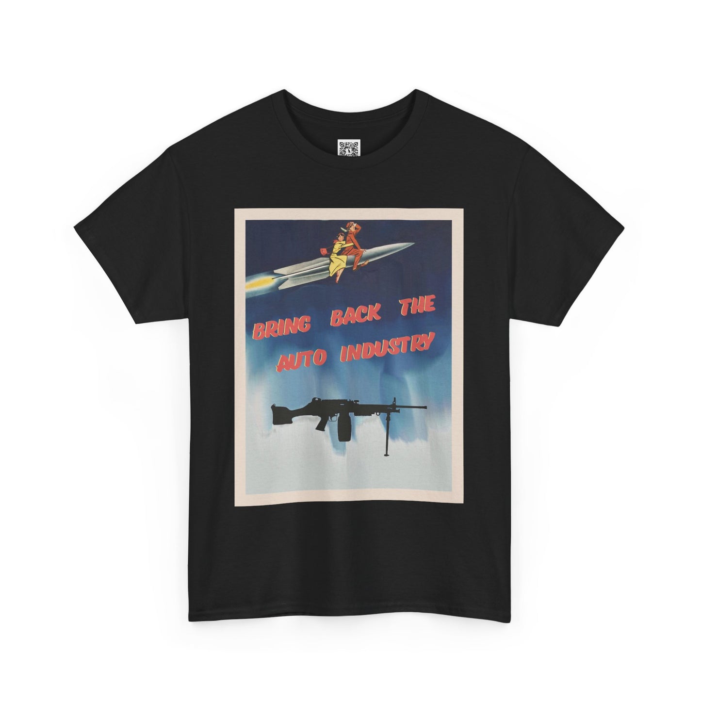 Retro Tee - 'Bring Back the Auto Industry' Vintage Graphic Unisex Heavy Cotton Shirt