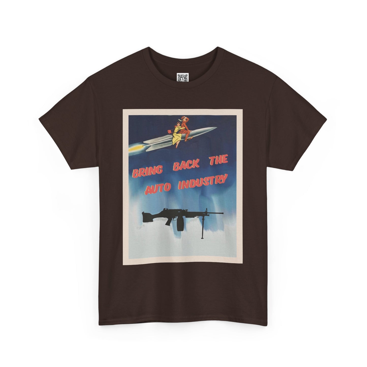 Retro Tee - 'Bring Back the Auto Industry' Vintage Graphic Unisex Heavy Cotton Shirt